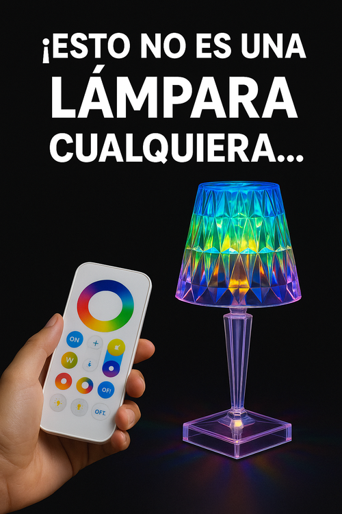 LAMPARA CRISTAL RGB 16 COLORES